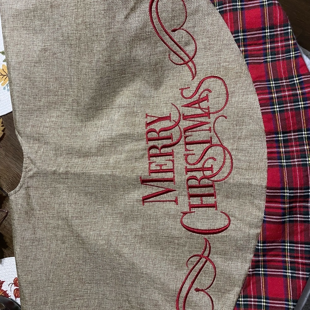 🎅🏼Farmhouse Christmas tree skirt